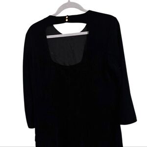 & Other Stories Black Velvet Mini Dress size 4 viscose 3/4 sleeve NWT